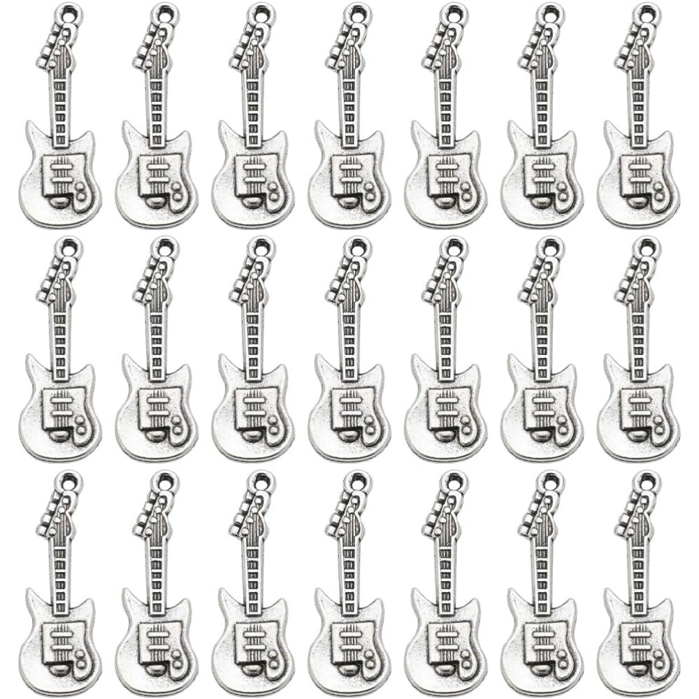 Musical Instrument With A - 1 Box 50Pcs Vintage Guitar Charms