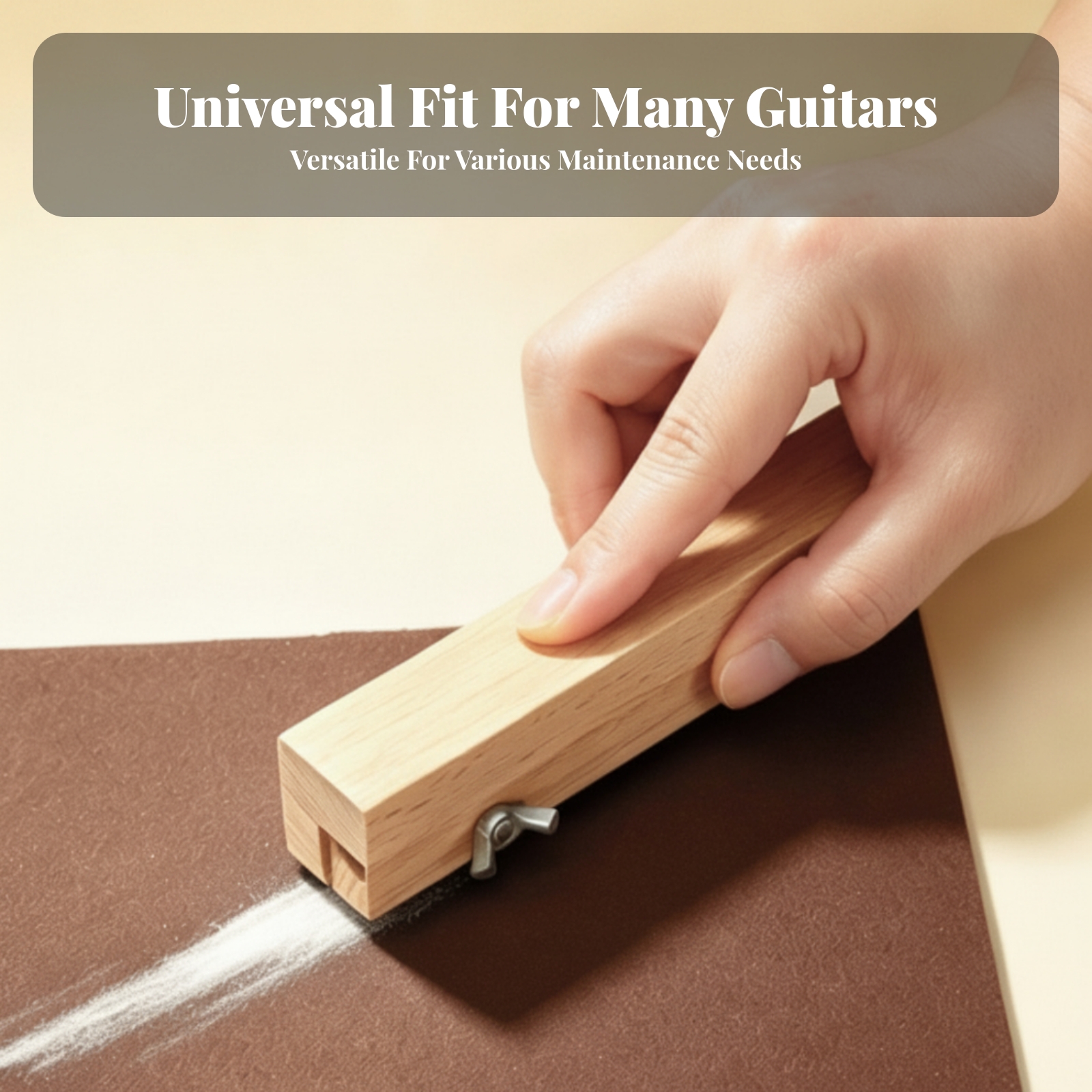 Musical Instrument With A - Guitar Nut Sanding Tool Wooden Guitar