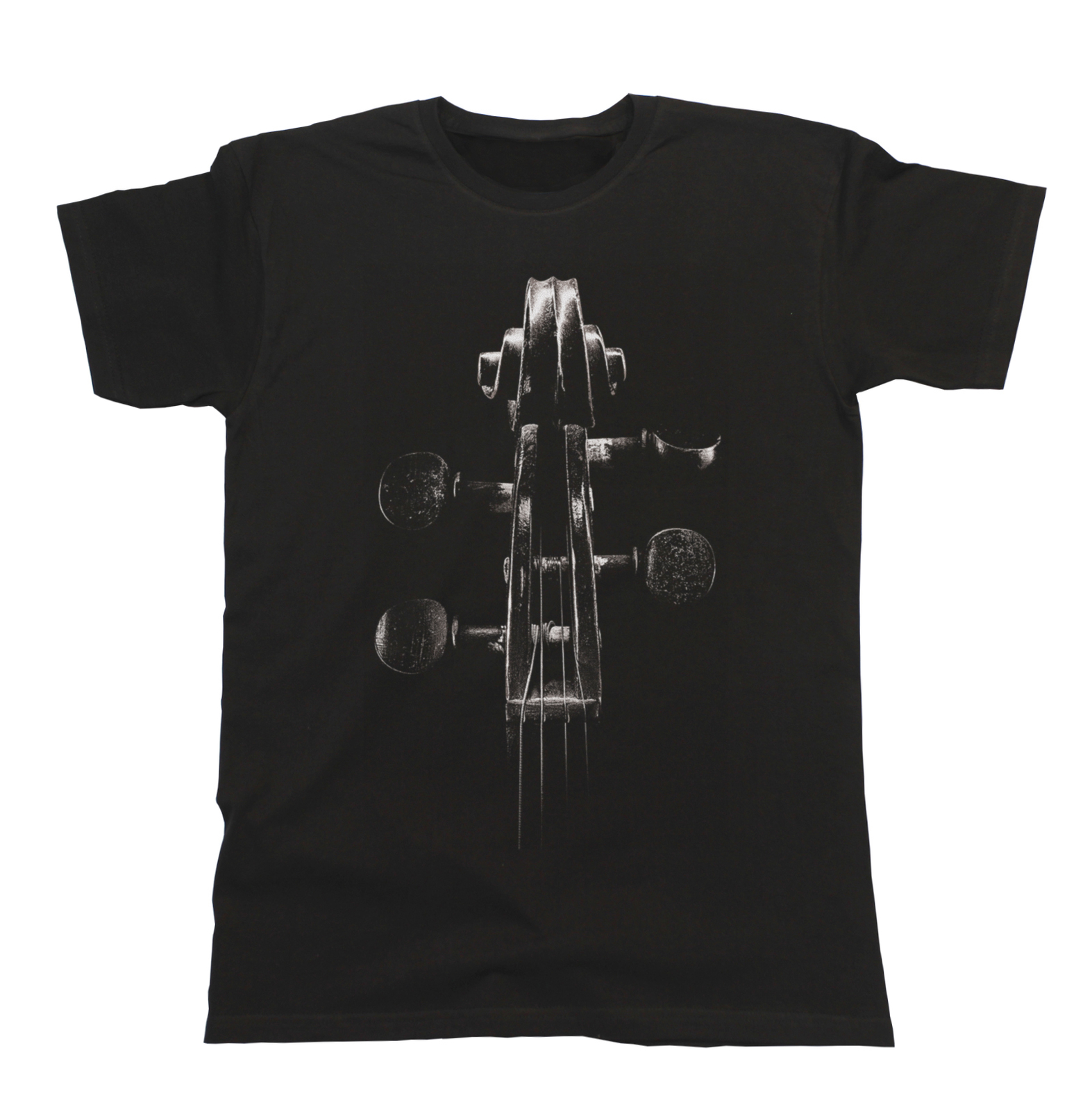 Musical Instrument All - Mens Quality Cotton T-Shirt VIOLIN HEADSTOCK