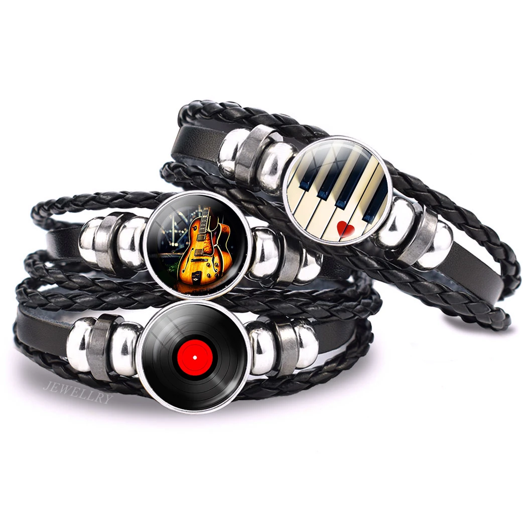 Musical Instrument All - Music Notes Bracelet Vintage Violin Piano