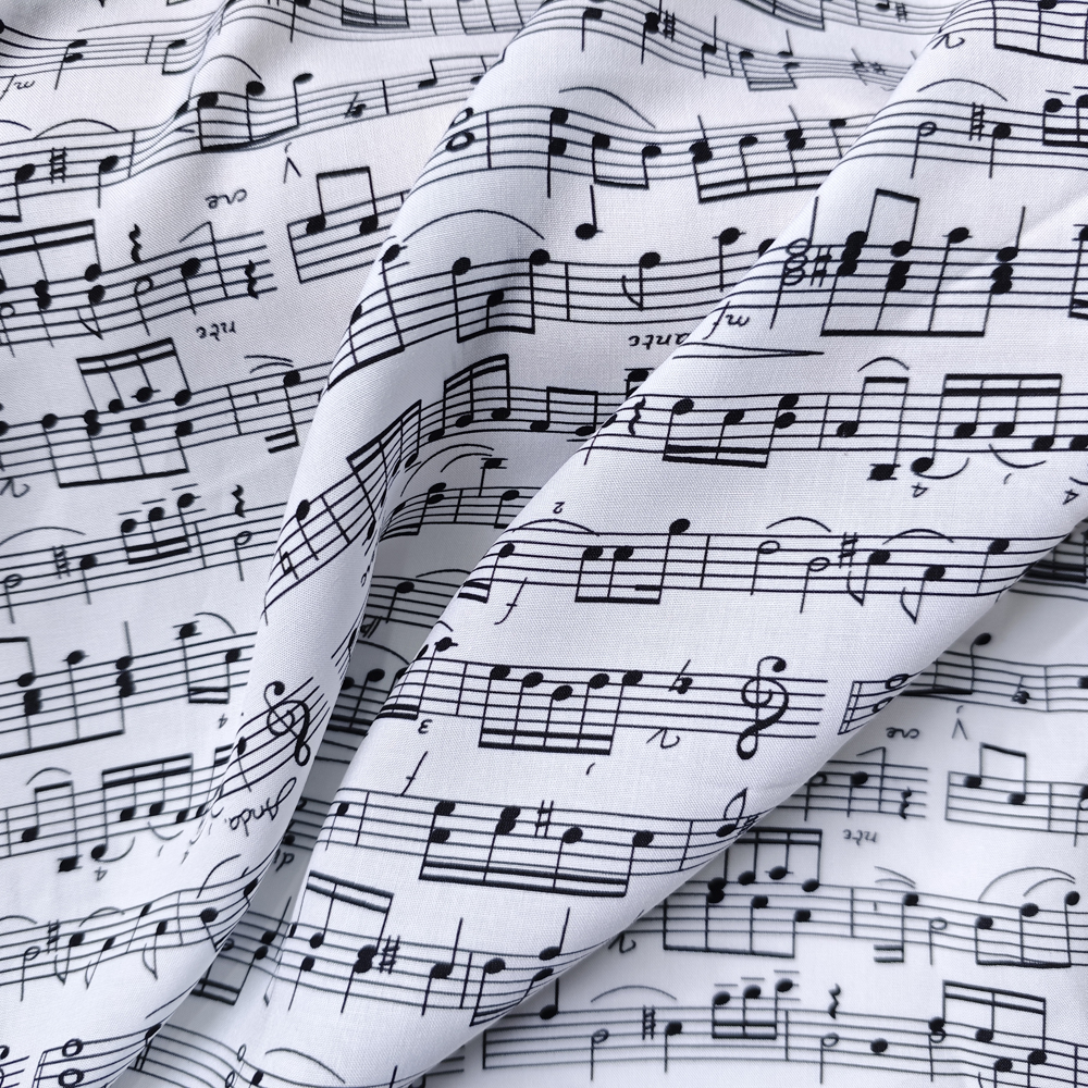 Musical Instrument Xiao - 50cm*140cm Beautiful Music Instrument Print Viscose