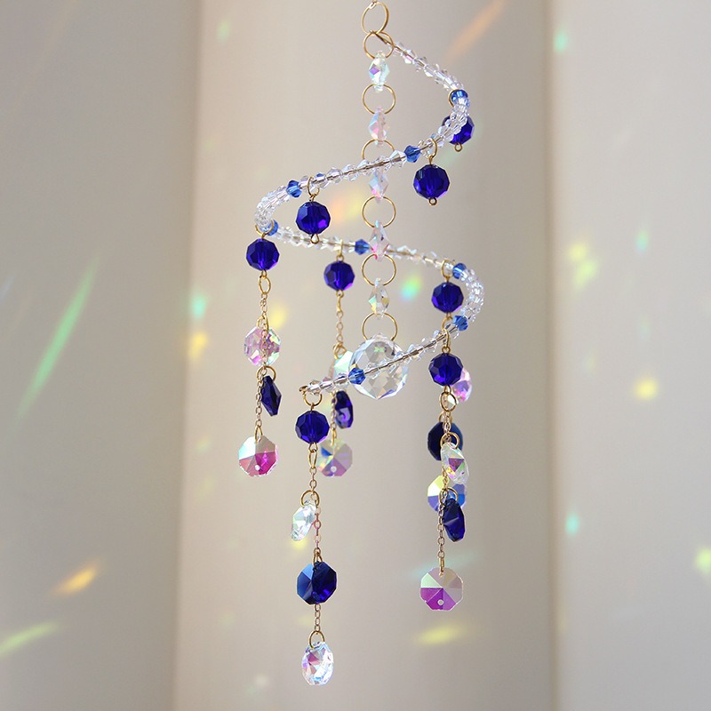 Wind Chime Tubular - Spiral Sun Catcher Crystal Wind Chime