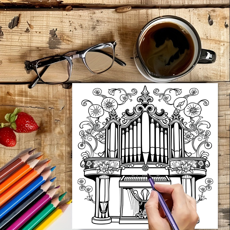 28 Pages Musical Instrument Co - Musical Instrument Coloring Pages avis et prix