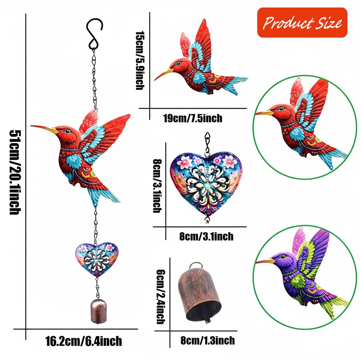 20 Inch Outdoor Metal Hummingb - Musical Instrument Chimes avis et prix