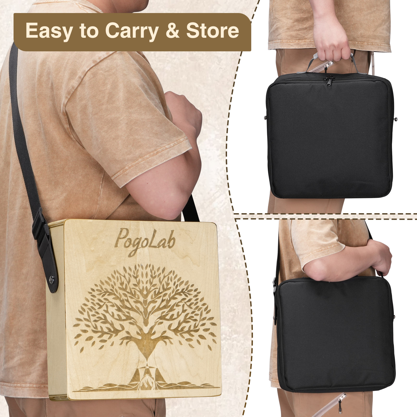 Pogolab Portable Cajon with Sn - Musical Instrument Cajon avis et prix