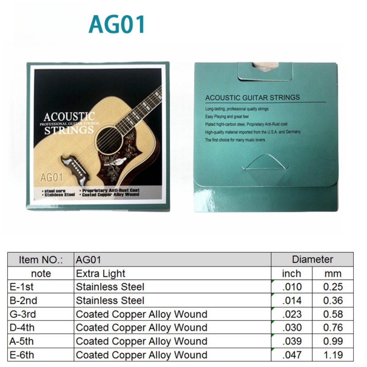 Miwayer 1 Set/6 String Acousti - Musical Instrument With Strings avis et prix