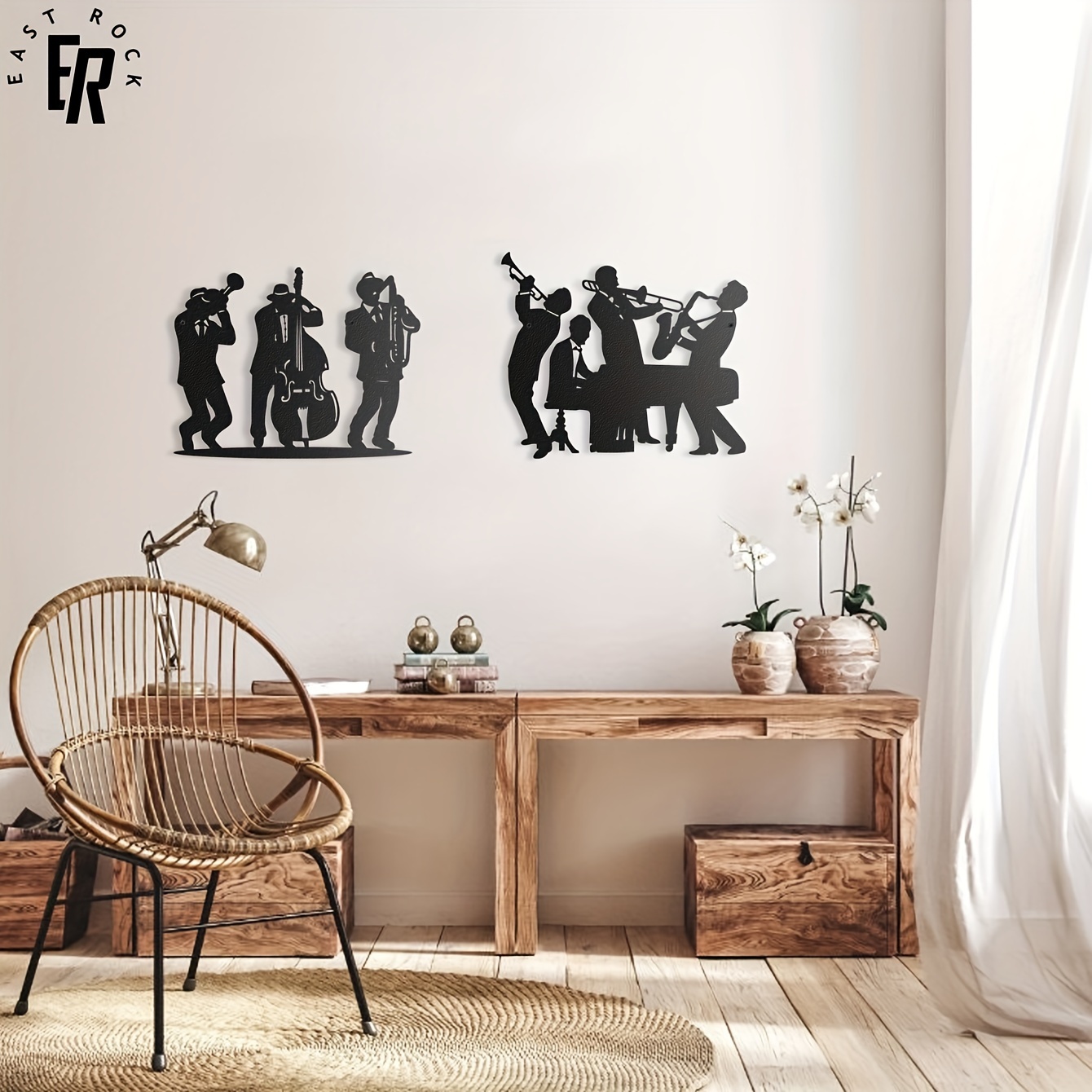 Metal Musician Silhouette Wall - Musical Instrument Groups avis et prix