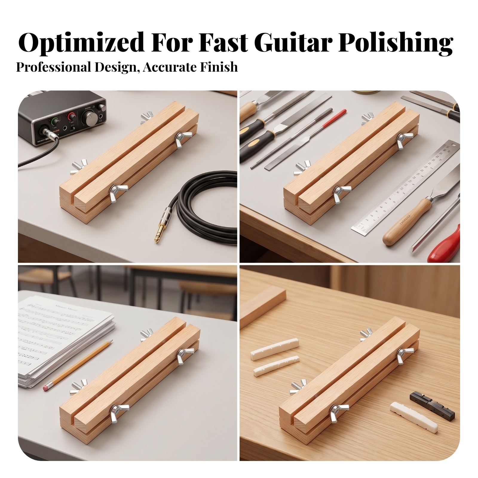 Guitar Nut Sanding Tool Wooden - Musical Instrument With A avis et prix
