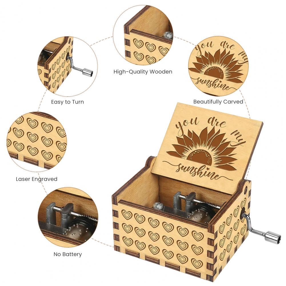 6.4* 5.2cm Mini Music Box Rota - Musical Instrument Cajon avis et prix