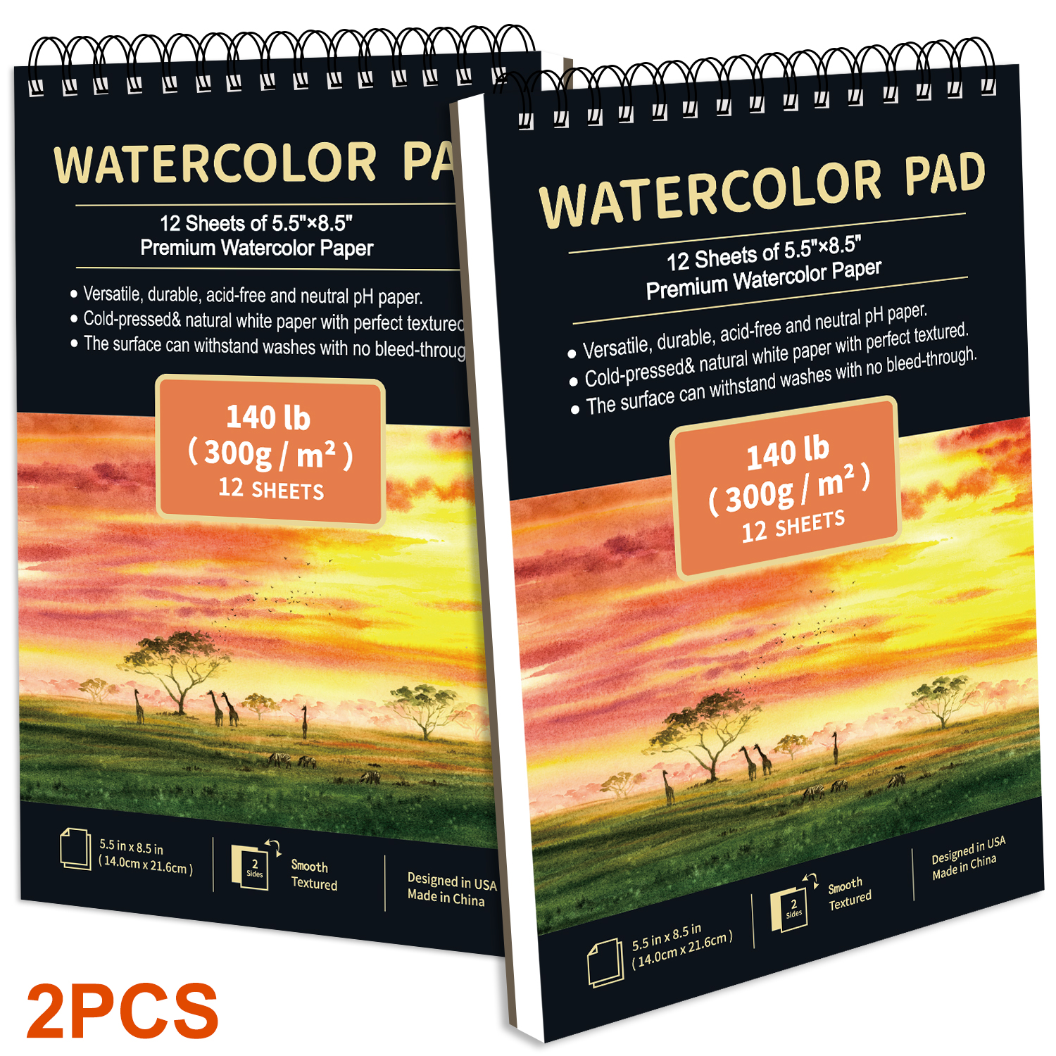 2pcs/A5 Watercolor Sketchbook  - Musical Instrument Coloring Pages avis et prix