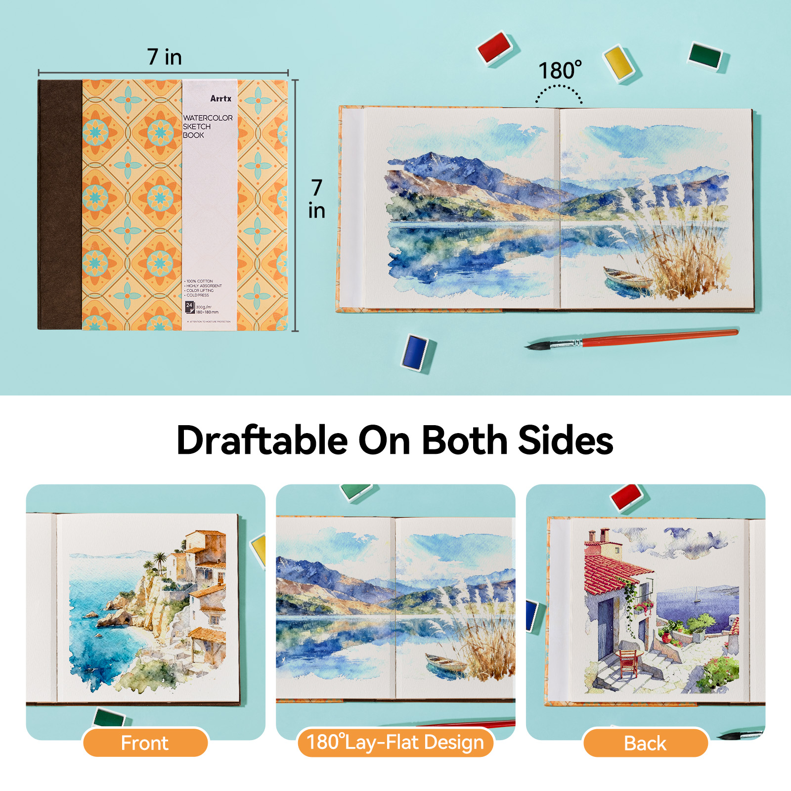ARRTX Sketchbook Watercolor No - Musical Instrument Coloring Pages avis et prix