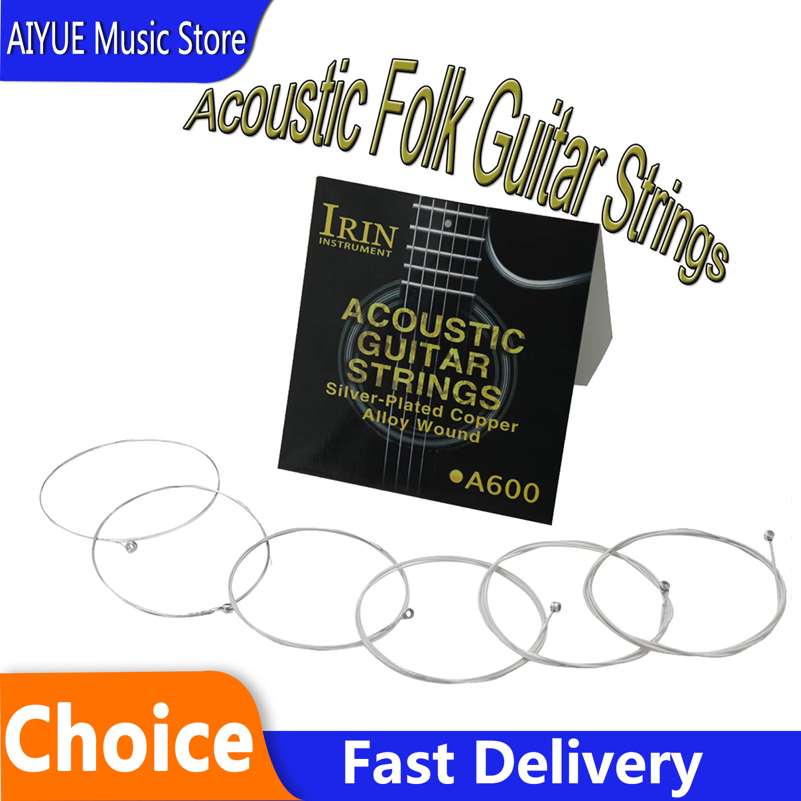 IRIN A600 Acoustic Folk Guitar - Musical Instrument With Strings avis et prix