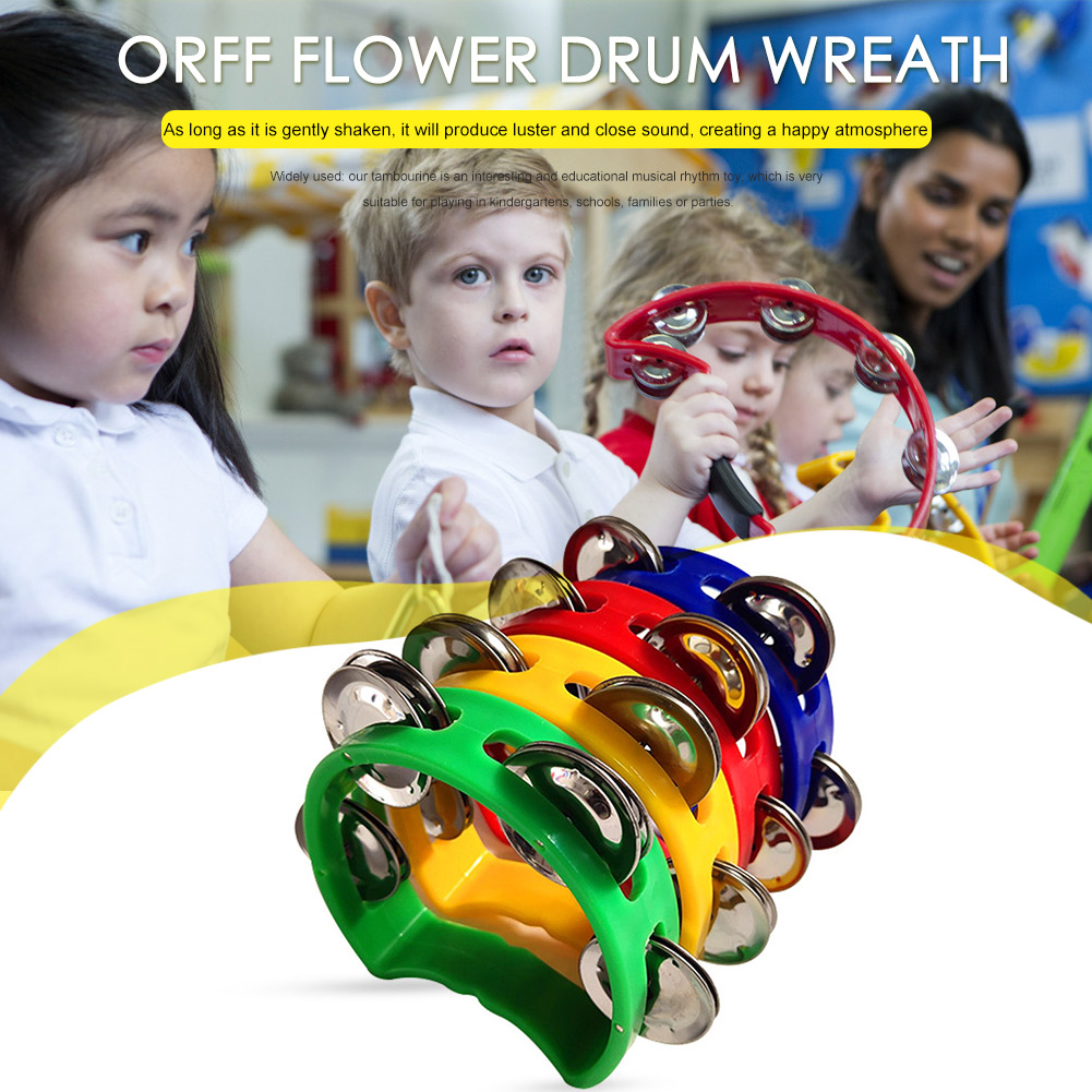 4pcs Tambourine Jingles Rattle - Musical Instrument All avis et prix