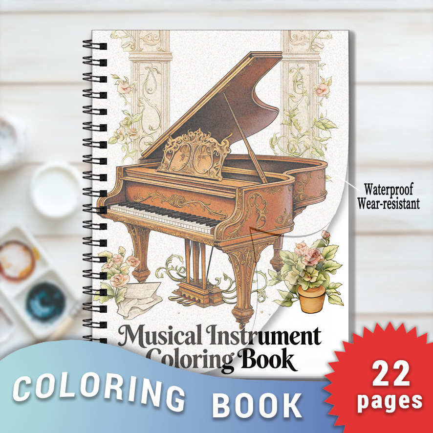 Vintage Grand Piano Musical In - Musical Instrument Coloring Pages avis et prix
