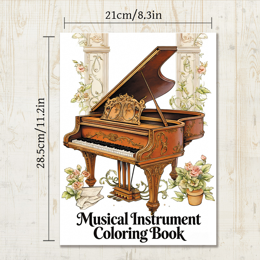 Vintage Grand Piano Musical In - Musical Instrument Coloring Pages avis et prix