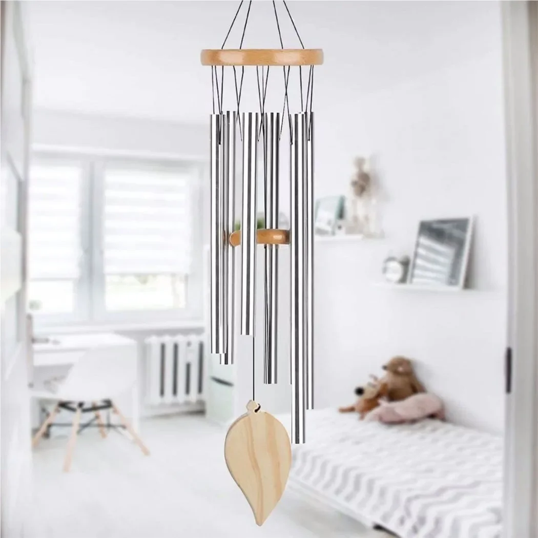 Silver 6 Tube Wind Chime Chape - Wind Chime Tubular avis et prix