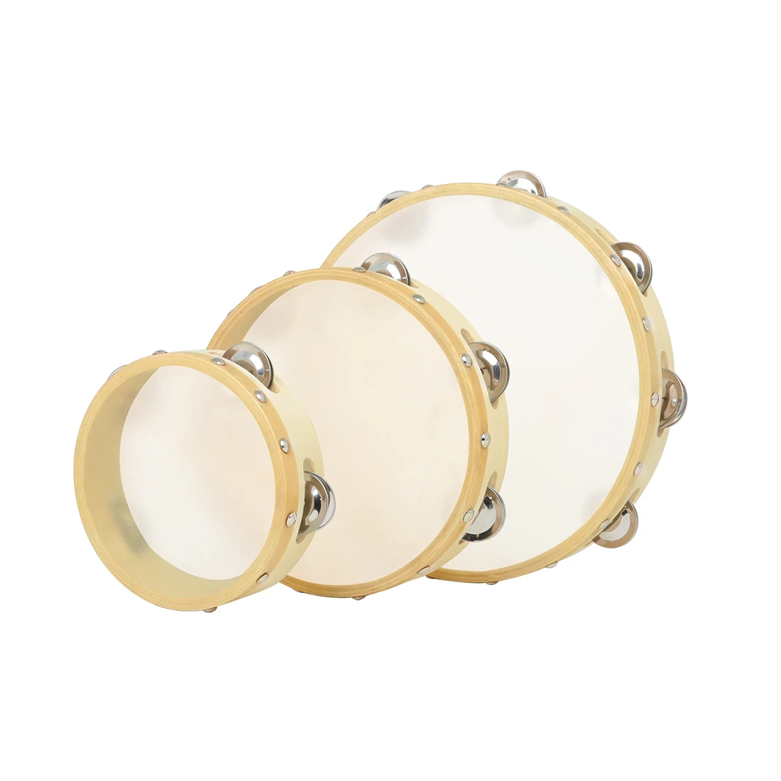 3Pcs/Set 6/8/10 Inches Cowhide - Tambourine Hand Drum avis et prix