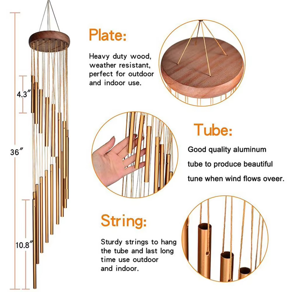 23in Wind Chime 12 Metal Alumi - Wind Chime Tubular avis et prix
