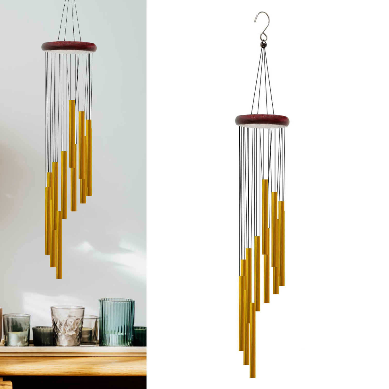 12 Tubes Aluminum Alloy Wind C - Wind Chime Tubular avis et prix
