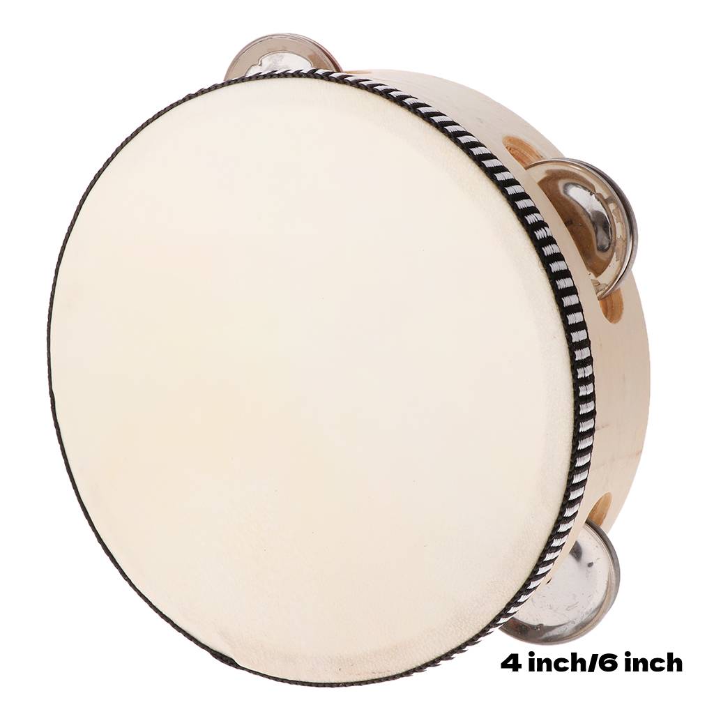 4/6inch Hand Held Wooden Tambo - Tambourine Hand Drum avis et prix