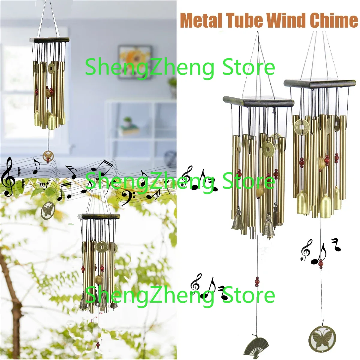Solid Wood Hollow Tube Metal T - Wind Chime Tubular avis et prix
