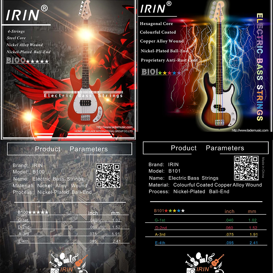 IRIN Electric Bass Strings Pro - Musical Instrument With Strings avis et prix