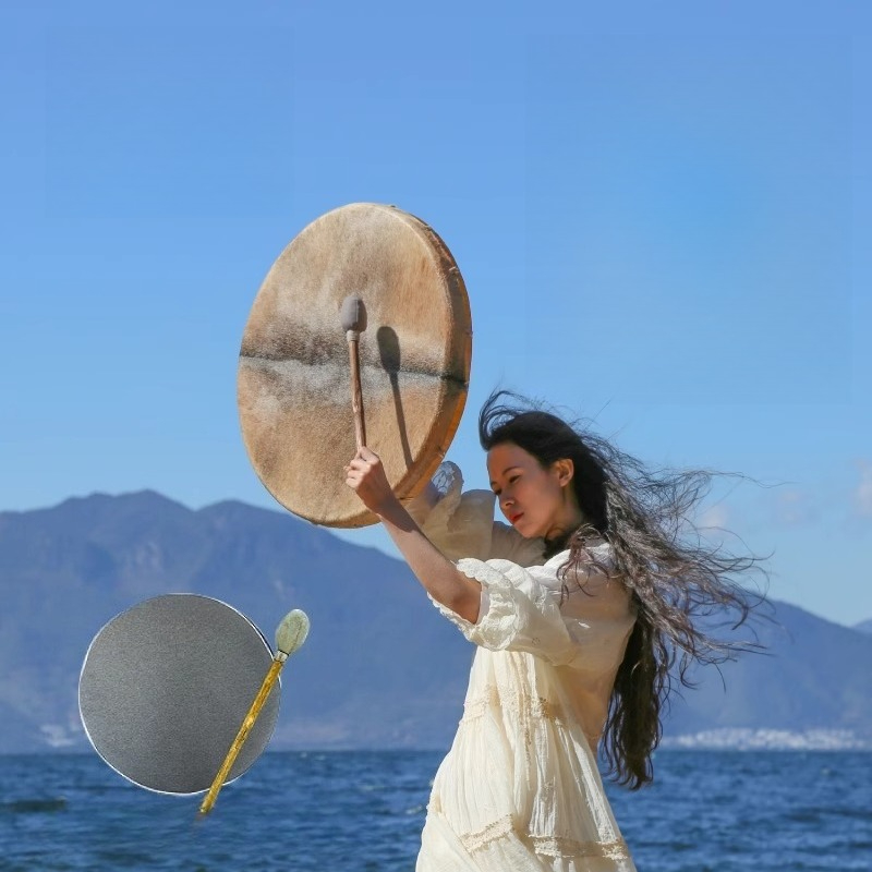 Shamanic Drum Circle Sheepskin - Musical Instrument In India avis et prix