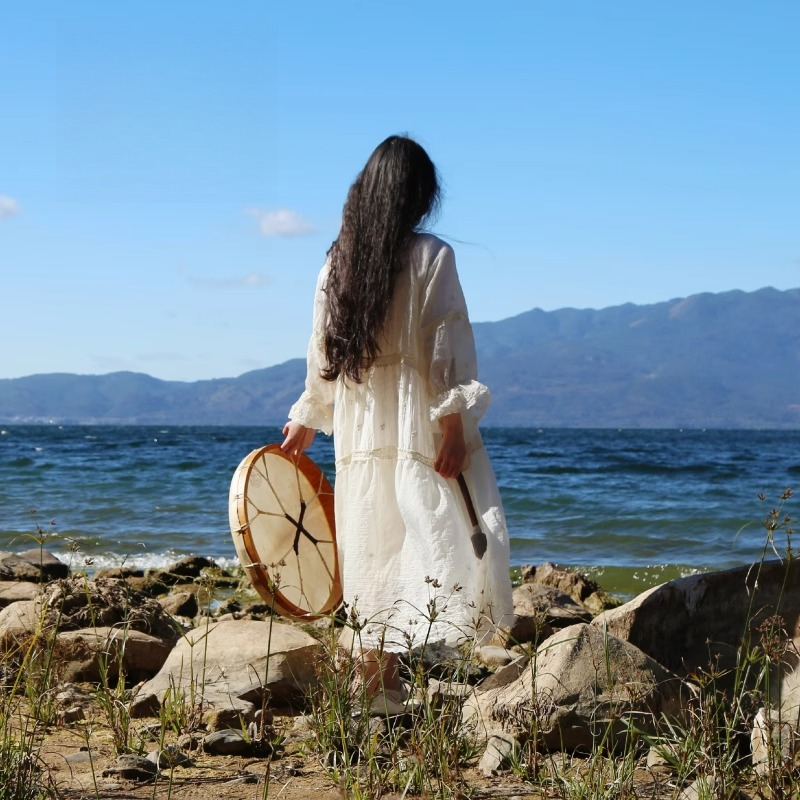 Shamanic Drum Circle Sheepskin - Musical Instrument In India avis et prix