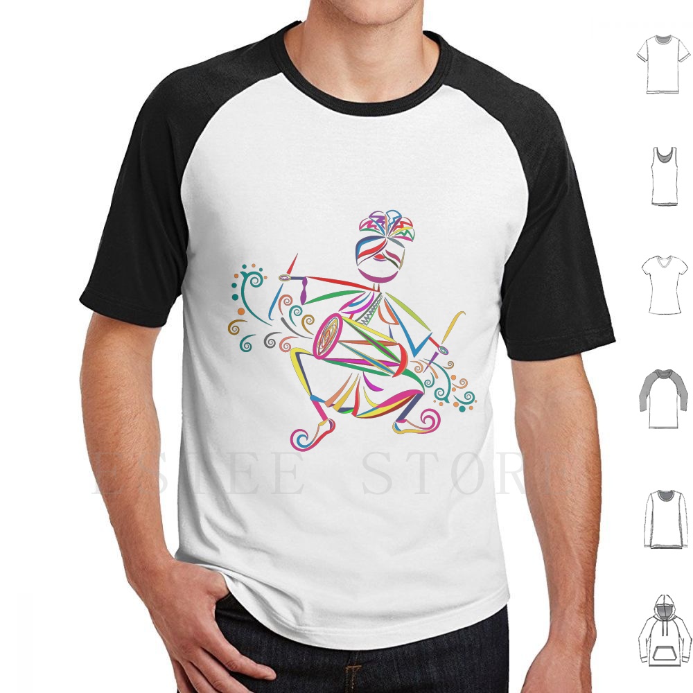 Dhol Player T Shirt DIY Big Si - Musical Instrument In India avis et prix