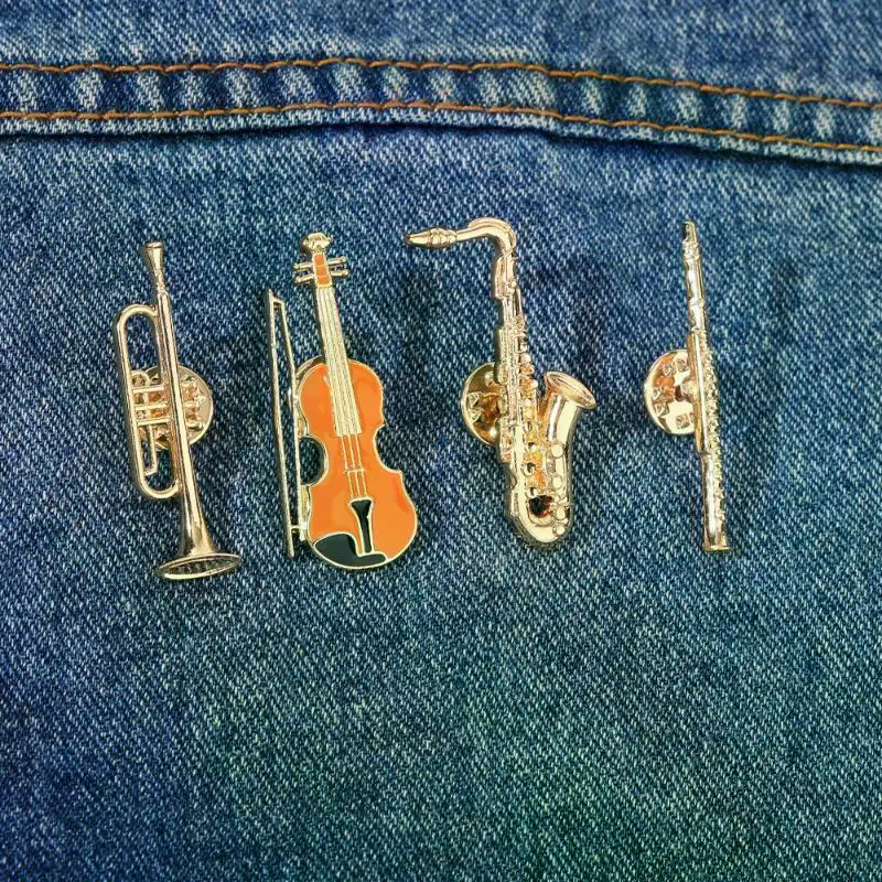 1Pcs Symphony Orchestra Badge  - Musical Instrument Veena avis et prix