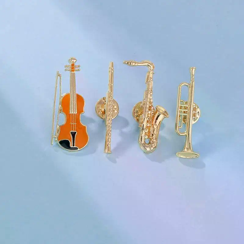 1Pcs Symphony Orchestra Badge  - Musical Instrument Veena avis et prix